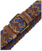 Schoffel Woven Leather Belt - Brown / Blue