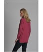 Women's Schoffel Cotton/Cashmere Crew Neck Sweater - Raspberry