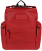 Hunter Original Large Top Clip Backpack - Rubberised Leather - Military Red