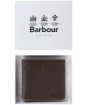 Men's Barbour Leather Billfold Wallet - Dark Brown