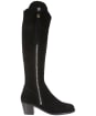 Women's Fairfax & Favor Heeled Regina Boots - Black Suede