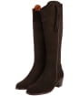 Women's Fairfax & Favor Heeled Regina Boots - Chocolate Suede