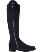 Women's Fairfax & Favor Flat Regina Boots - Navy Blue Suede