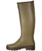 Women's Le Chameau Chasseur Neoprene Lined Wellington Boots - Green (Vert Vierzon)