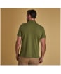 Men's Barbour Tartan Pique Polo Shirt - Burnt Olive
