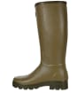 Men's Le Chameau Chasseur Leather Lined Wellingtons - 41cm calf - Green (Vert Vierzon)