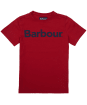 Boy’s Barbour Logo Tee, 10-15yrs - Rich Red