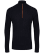 Men’s Schoffel Cotton Cashmere Cable 1/4 Zip Sweater - Navy
