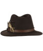 Women’s Hicks & Brown The Suffolk Fedora - Guinea and Pheasant Feather - Brown