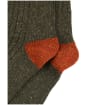 Men's Barbour Houghton Socks - Olive / Burnt Orange