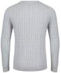Men’s GANT Cotton Cable Crew Sweater - Light Grey Melange