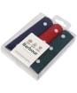 Men's Barbour Spotted Handkerchiefs - Boxed Set of Three - Red / Green / Navy