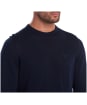 Men's Barbour Light Cotton Crew Neck Sweater - Navy