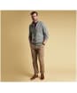 Men’s Barbour Cotton Half Zip Sweater - Grey Marl
