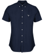 Men's Barbour Oxford 3 Short Sleeved Tailored Shirt - Navy