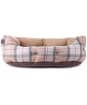 Barbour 30” Luxury Dog Bed - Taupe / Pink Tartan