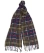 Women's Barbour Tartan Scarf and Leather Mix Gloves Set - Classic Tartan