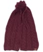 Women’s Barbour Penshaw Beanie & Scarf Set - Bordeaux