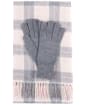 Women’s Barbour Wool Tartan Scarf & Glove Set - Pink / Grey Tartan
