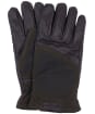 Men’s Barbour Hebden Leather Gloves - Dark Brown