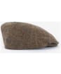 Men's Barbour Wool Crieff Flat Cap - Olive / Blue / Red