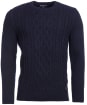 Men’s Barbour Chunky Cable Crew Sweater - Navy