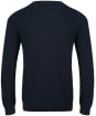 Men's GANT Cotton Pique Crew Neck Sweater - Evening Blue