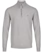 Men's GANT Super Fine Zip Sweater - Light Grey Melange