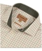 Men's Schoffel Newton Tailored Sporting Shirt - Olive / Brick Check