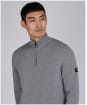 Men’s Barbour International Cotton Half Zip Sweater - Anthracite Marl