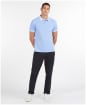 Washed Sports Polo - Sky