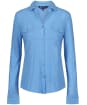 Women’s Crew Clothing Jersey Linen Blend Shirt - Serene Blue