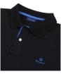 Men's GANT Contrast Collar Short Sleeve Rugger Shirt - Black