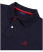 Men's GANT Contrast Collar Short Sleeve Rugger Shirt - Evening Blue