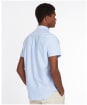 Men's Barbour Oxford 3 Short Sleeved Tailored Shirt - Sky