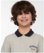 Boy's Barbour Leon L/S Polo Shirt - Grey Marl