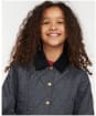Girl's Barbour Printed Summer Liddesdale Quilted Jacket – 10-15yrs - NAVY/FUCHS SECR