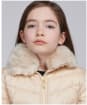 Girl’s Barbour International Sportsman Quilted Jacket - Champagne