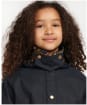 Girl's Barbour Hooded Beadnell Wax Jacket – 6-9yrs - Royal Navy / Fuchsia