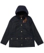 Girl's Barbour Hooded Beadnell Wax Jacket – 6-9yrs - Royal Navy / Fuchsia