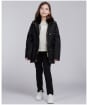 Girl’s Barbour International Charade Waxed Jacket - Black