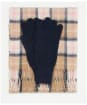 Women’s Barbour Wool Tartan Scarf & Glove Set - PINK/HESSIAN