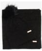 Women’s Barbour International Sparkle Beanie & Scarf Set - Black