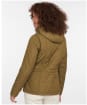Women's Barbour Millfire Quilted Jacket - OLIVE/HESSIAN