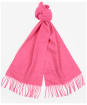 Women's Barbour Lambswool Woven Scarf - Hot Pink
