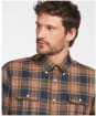 Men’s Barbour Singsby Thermo Weave Shirt - Navy Check