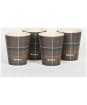 Set Of 4 Bamboo Cups                          - Classic Tartan