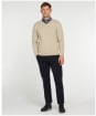 Men's Barbour Essential Lambswool V Neck Sweater - BISCUIT MARL