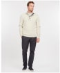 Men's Barbour Patch Half Button Lambswool Sweater - Pearl