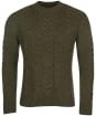 Men’s Barbour Essential Cable Knit - Olive Marl
